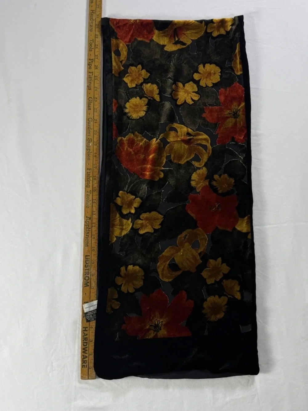 Nordstrom Signature Velvet Scarf Floral Silk Blend Made in Italy Luxury Roses